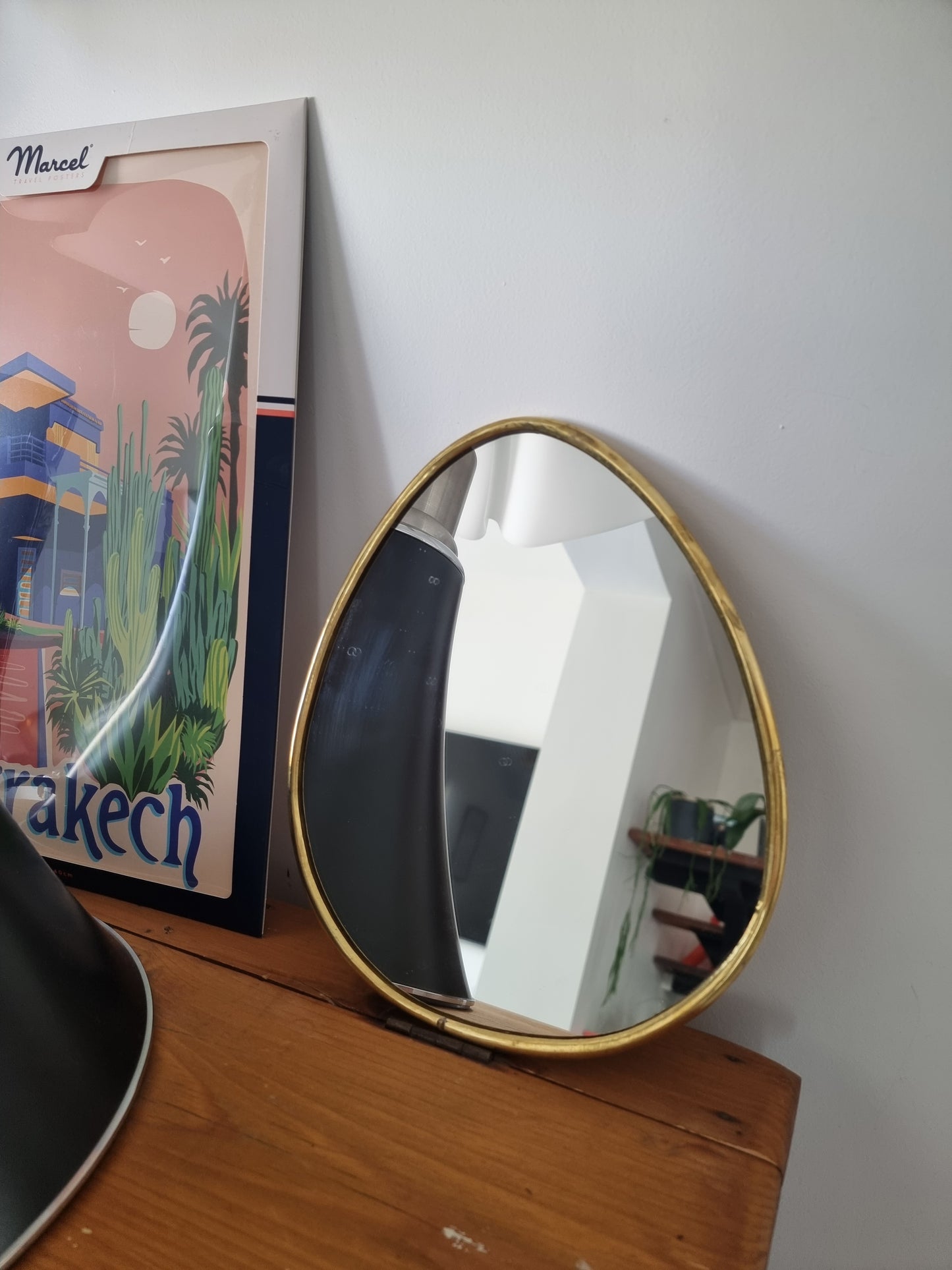Miroir oeuf en laiton TS