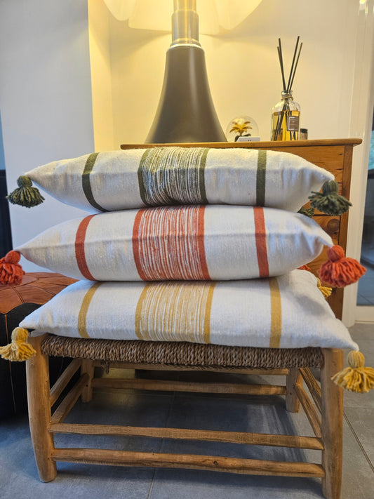 Coussins rayures 60×40